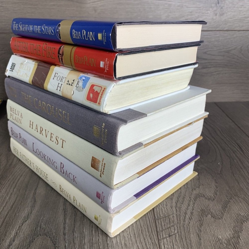 Belva Plain Lot of 7 Hard Cover Books Harvest, Carousel, Looking Back, etc,